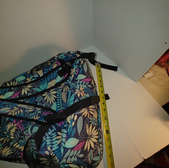 Hawaii Spirit Floral Design Canvas Backpack Beach Bag 2 bottle holders - Picture 11 of 16